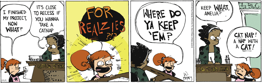 Wallace the Brave Comic Strip for November 01, 2018 