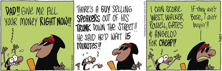 The Knight Life Comic Strip for August 31, 2012 