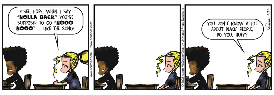 The Boondocks Comic Strip for April 14, 2004 