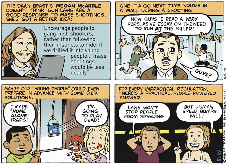 Matt Bors Comic Strip for December 31, 2012 