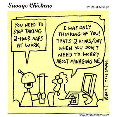 Savage Chickens Comic Strip for April 13, 2015 