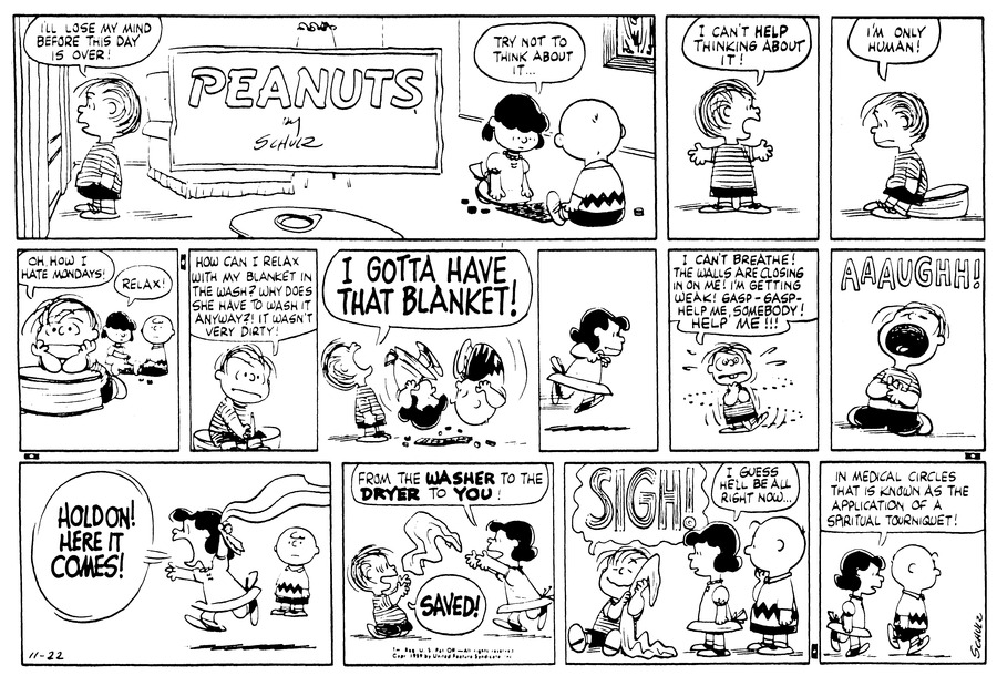 Peanuts Comic Strip for November 22, 1959 