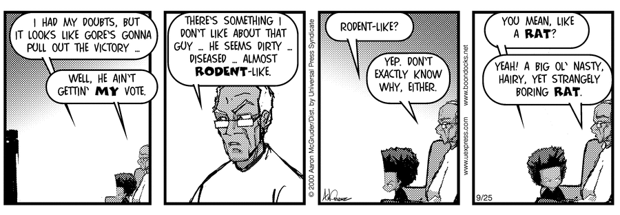 The Boondocks Comic Strip for September 25, 2000 