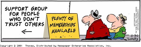 Frank and Ernest Comic Strip for November 30, 2001 