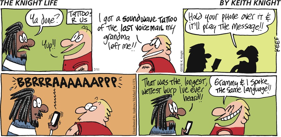 The Knight Life Comic Strip for February 11, 2018 