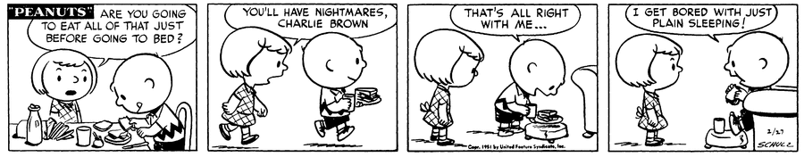 Peanuts Comic Strip for February 27, 1951 
