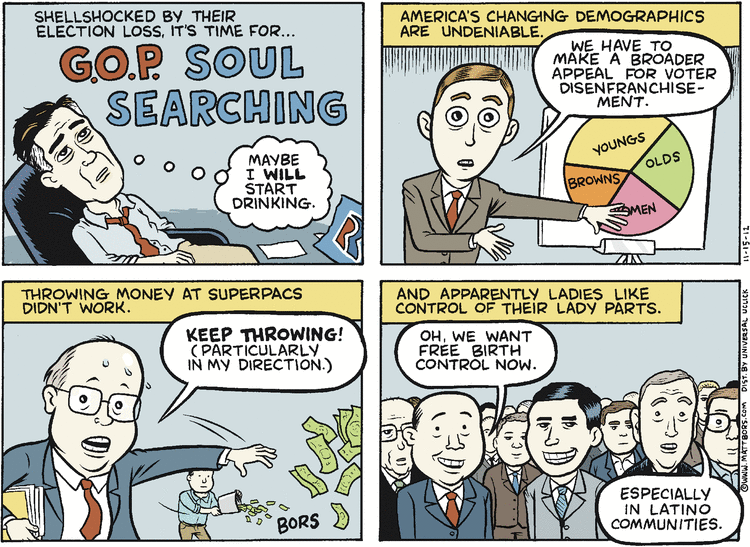 Matt Bors Comic Strip for November 15, 2012 