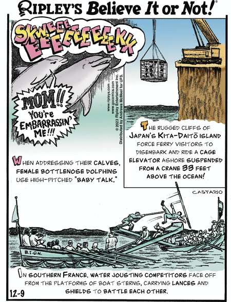 Ripley's Believe It or Not Comic Strip for December 09, 2023 