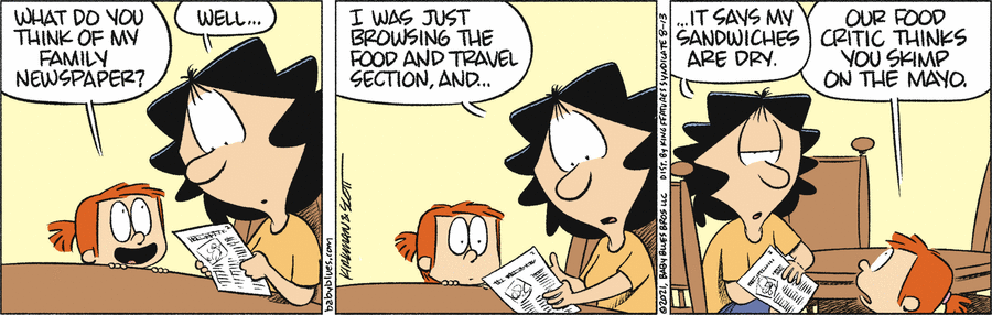 Baby Blues Comic Strip for August 13, 2021 