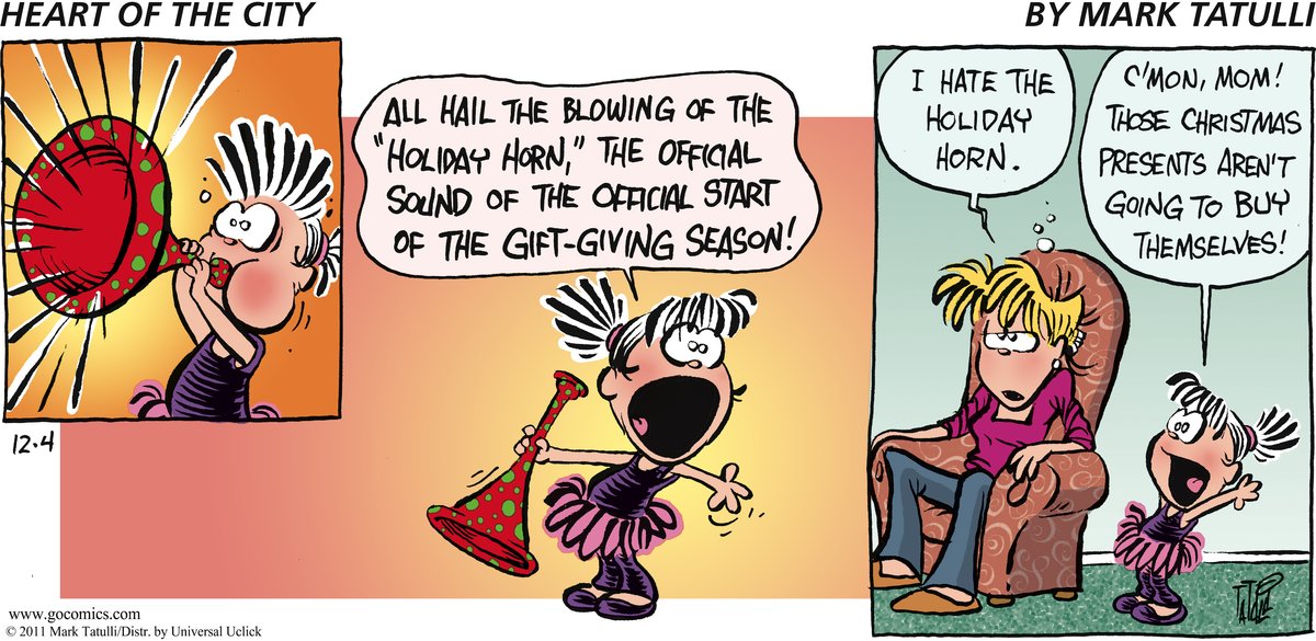 Heart of the City Comic Strip for December 04, 2011 