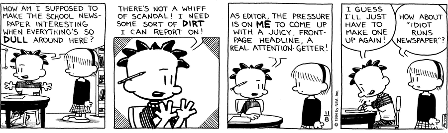 Big Nate Comic Strip for November 08, 1994 