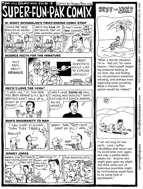 Tom the Dancing Bug Comic Strip for September 10, 2005 