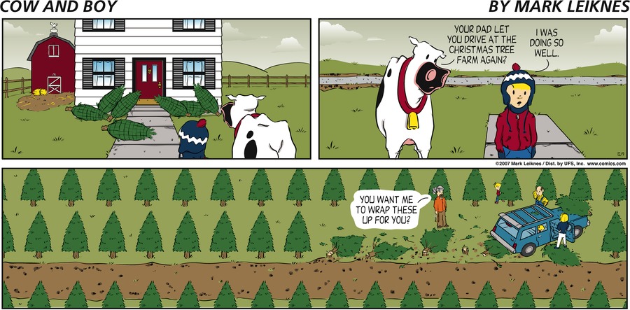 Cow and Boy Classics Comic Strip for December 09, 2007 