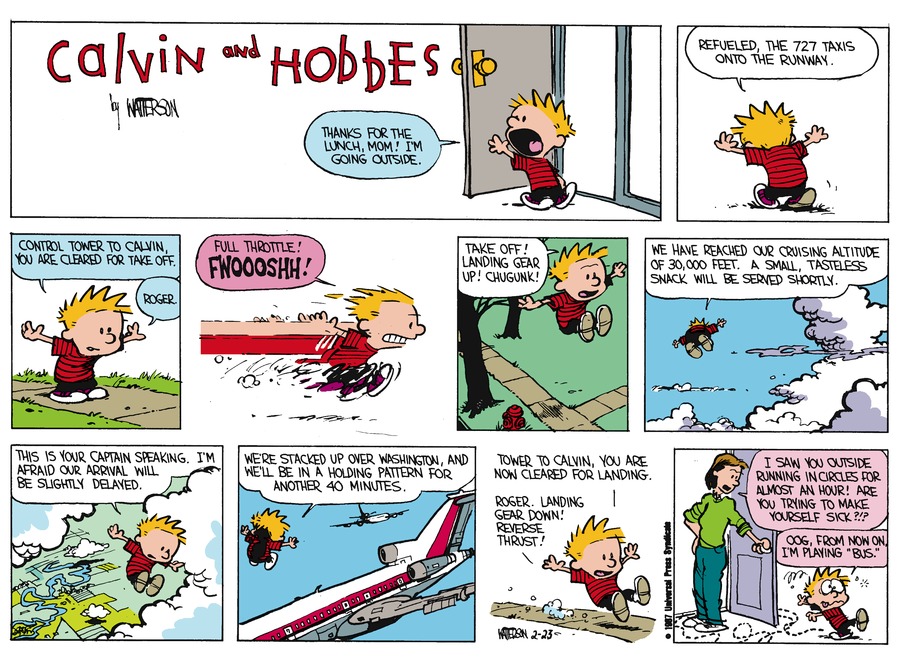 Calvin and Hobbes Comic Strip for March 29, 1987 