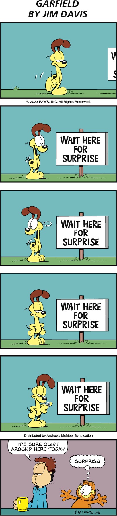 Garfield Comic Strip for February 05, 2023 