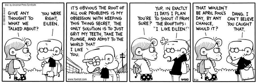 FoxTrot Classics Comic Strip for March 21, 2009 