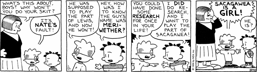 Big Nate Comic Strip for January 26, 1996 