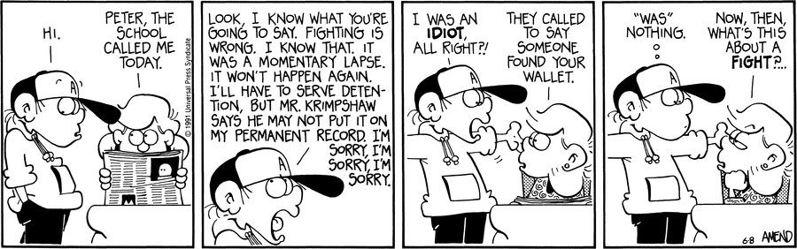 FoxTrot Comic Strip for June 08, 1991 