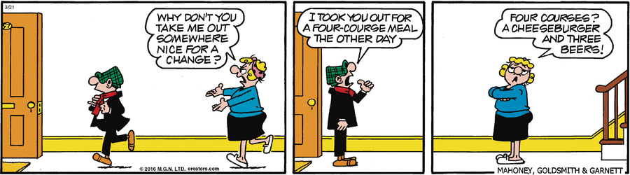 Andy Capp Comic Strip for March 21, 2016 