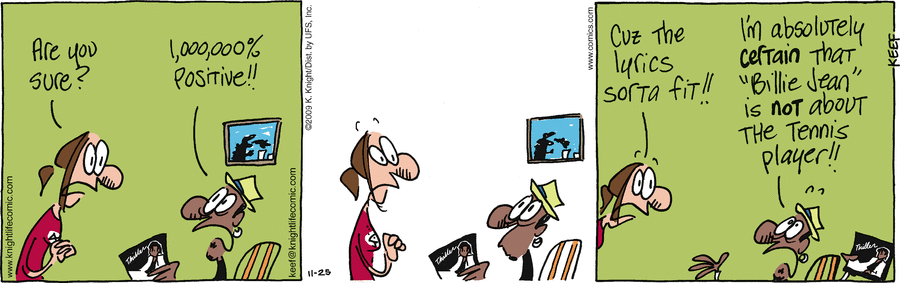 The Knight Life Comic Strip for November 25, 2009 