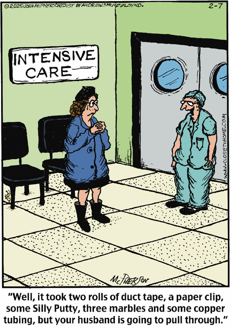Close to Home Comic Strip for February 07, 2025 