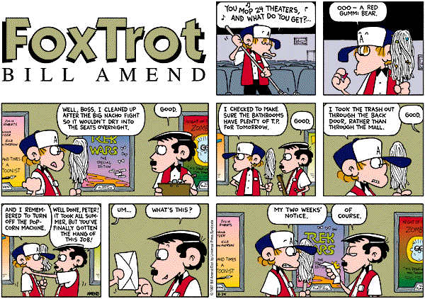 FoxTrot Comic Strip for August 24, 1997 