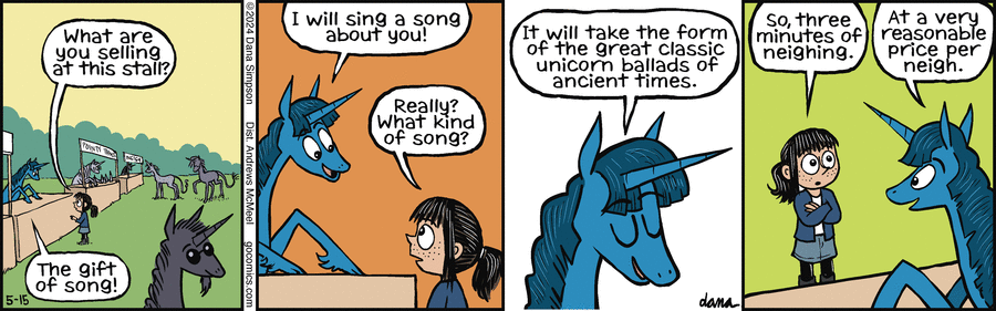 Phoebe and Her Unicorn Comic Strip for May 15, 2024 