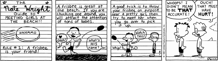 Big Nate Comic Strip for August 01, 1991 