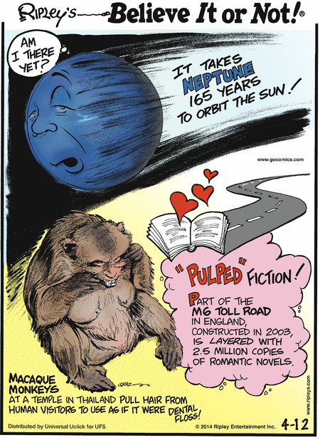 Ripley's Believe It or Not Comic Strip for April 12, 2014 