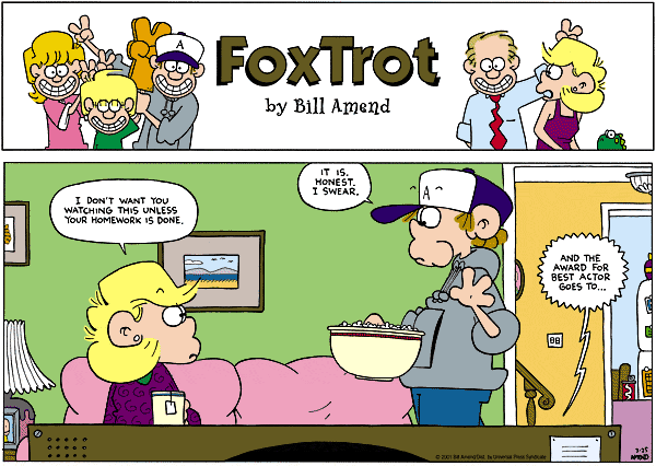 FoxTrot Comic Strip for March 25, 2001 