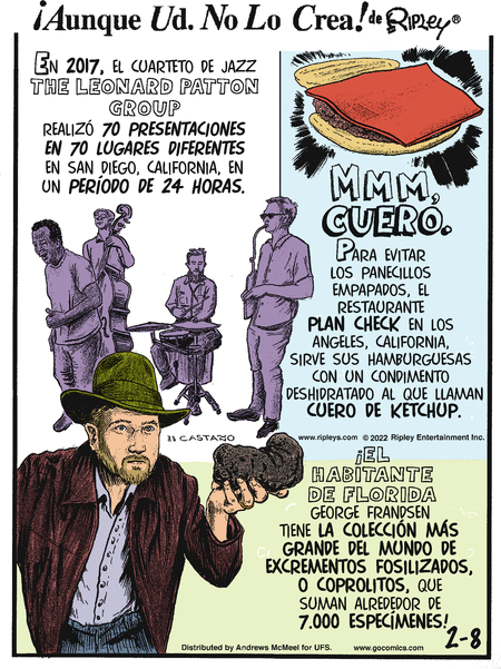 Ripley’s ¡Aunque Usted no lo Crea! Comic Strip for February 08, 2025 