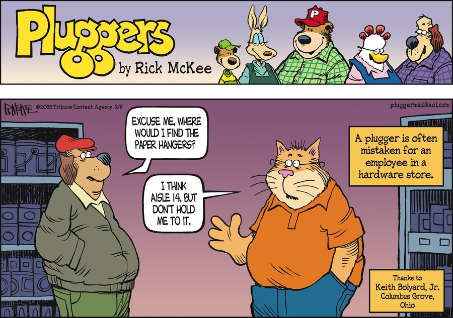 Pluggers Comic Strip for February 09, 2025 