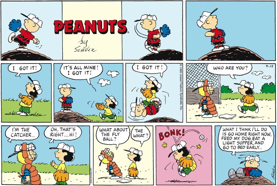 Peanuts Comic Strip for September 12, 1999 