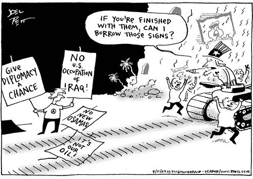 Joel Pett Comic Strip for April 11, 2003 