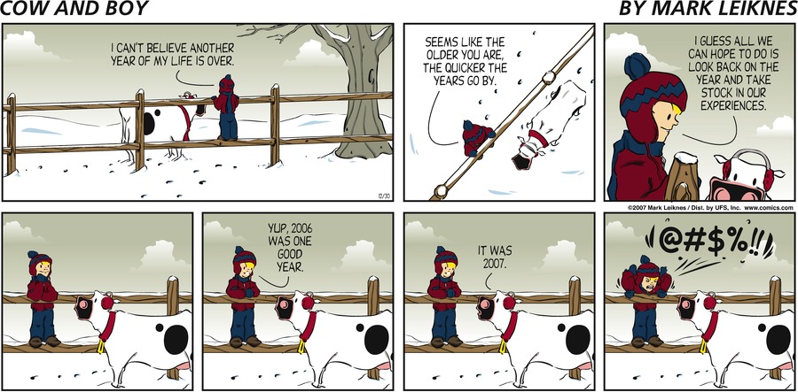Cow and Boy Classics Comic Strip for December 30, 2007 
