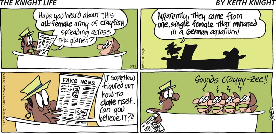 The Knight Life Comic Strip for March 18, 2018 