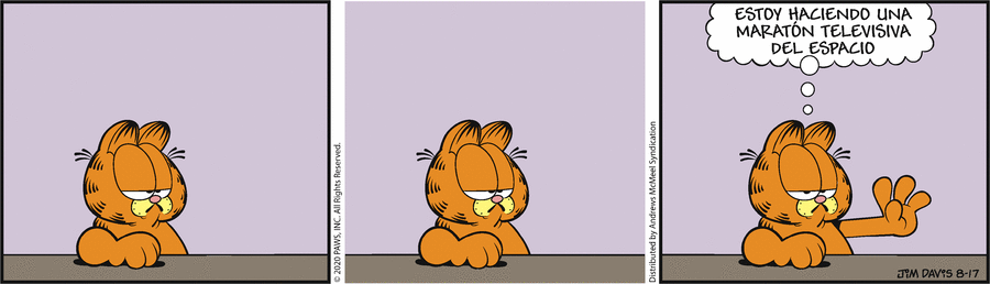 Garfield en Español Comic Strip for August 17, 2020 