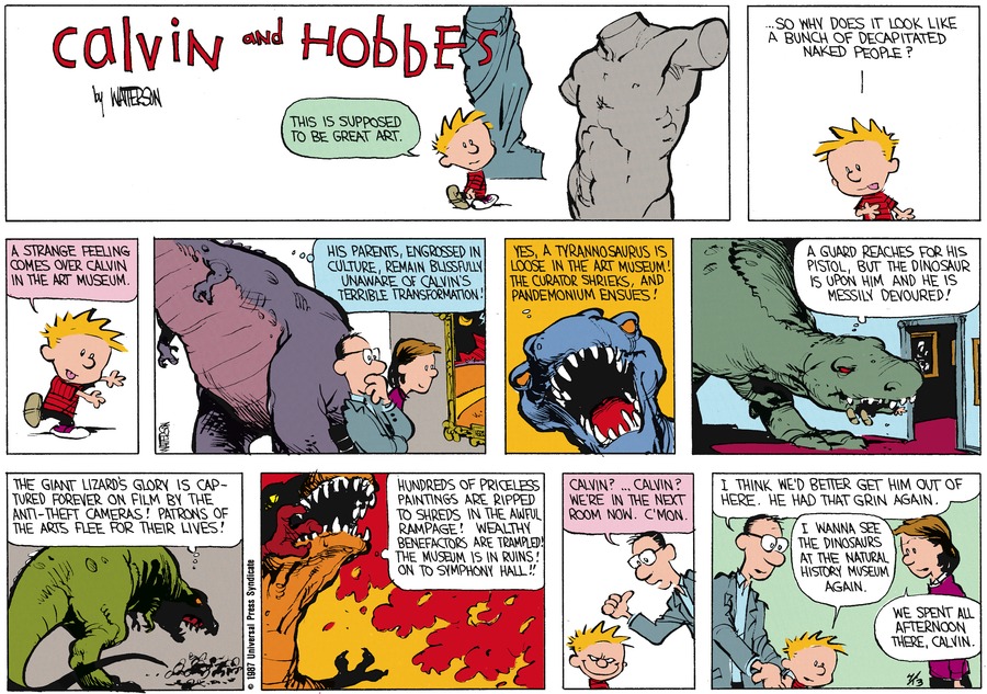 Calvin and Hobbes Comic Strip for May 17, 1987 