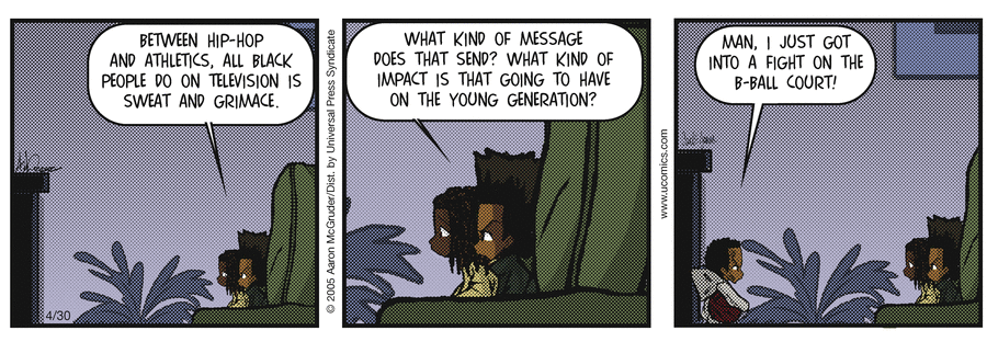 The Boondocks Comic Strip for April 30, 2005 
