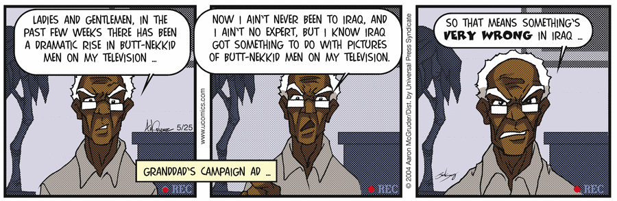 The Boondocks Comic Strip for May 25, 2004 