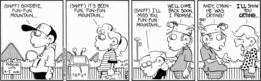 FoxTrot Comic Strip for June 29, 1991 