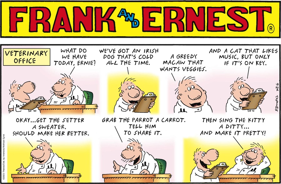 Frank and Ernest by Thaves for September 24, 2023 - GoComics
