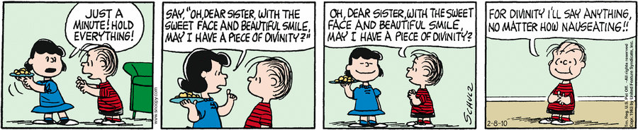 Peanuts Comic Strip for February 08, 2010 