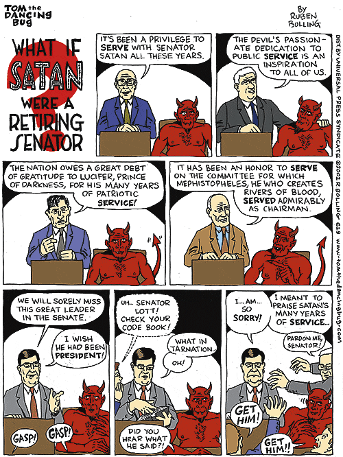 Tom the Dancing Bug Comic Strip for December 28, 2002 