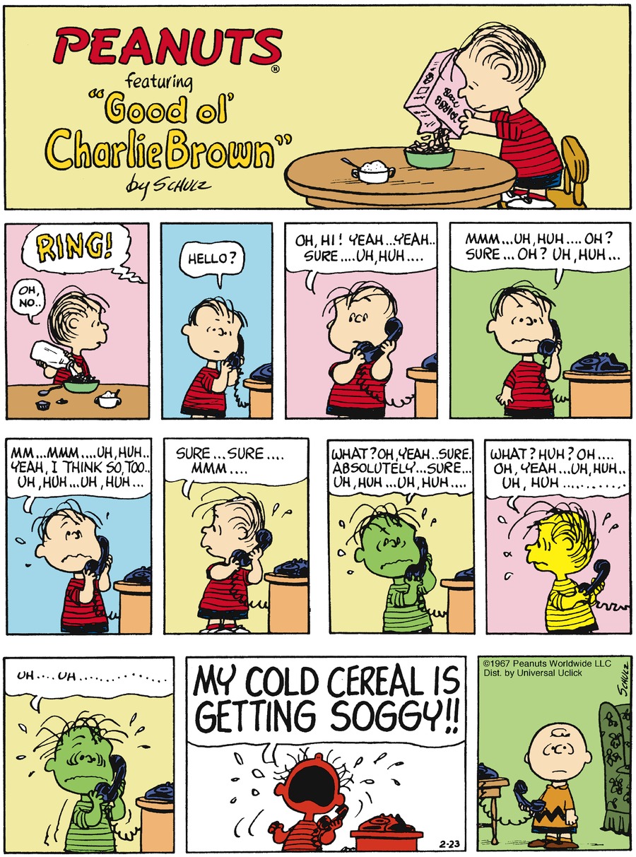 Peanuts Comic Strip for February 23, 2014 