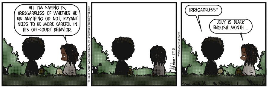 The Boondocks Comic Strip for July 16, 2003 