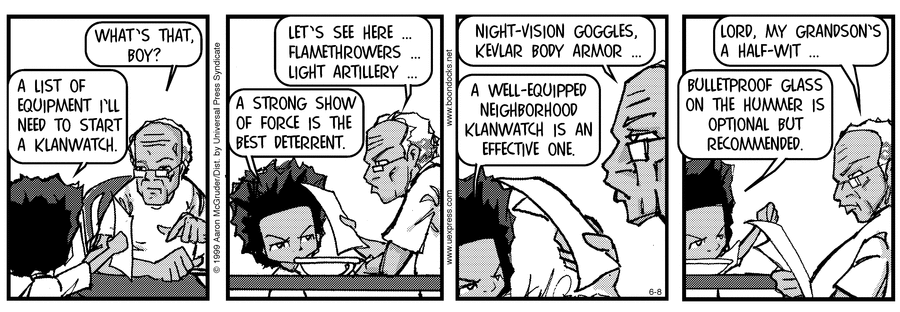 The Boondocks Comic Strip for June 08, 1999 
