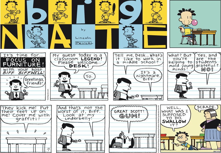 Big Nate Comic Strip for October 01, 2023 