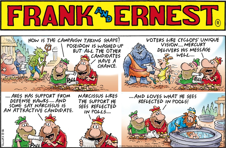 Frank and Ernest Comic Strip for August 16, 2015 