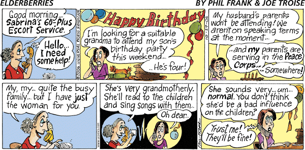 The Elderberries Comic Strip for October 29, 2006 